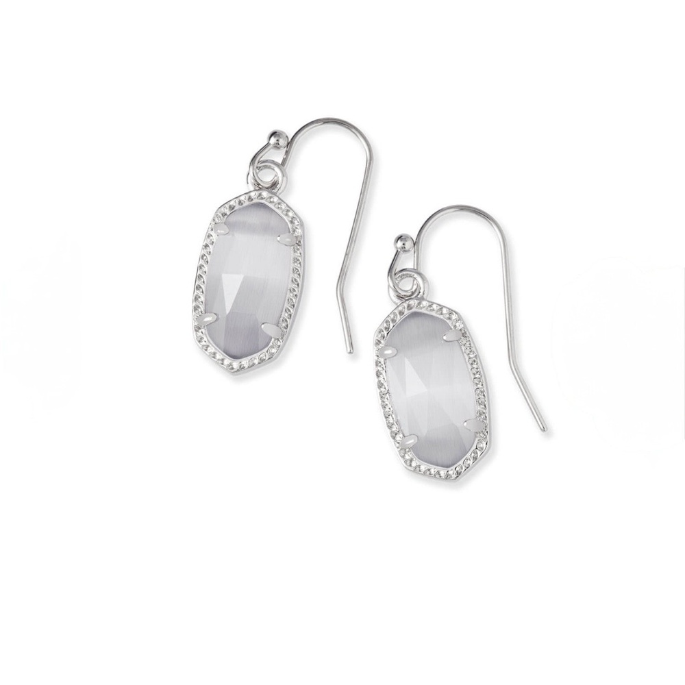 KENDRA SCOTT Lee Drop Earrings Silver
Tone Slate Gray Cat's Eye